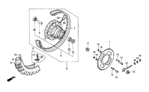 Product picture Honda XR80R Service manual 1998 to 2003